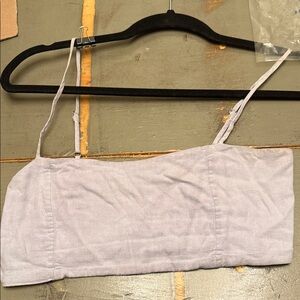 Brandy Melville Light Gray Crop Top